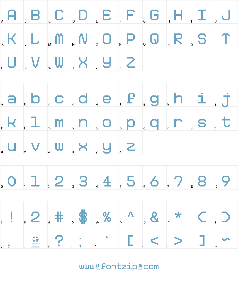 Big Pixel Demo Font Character